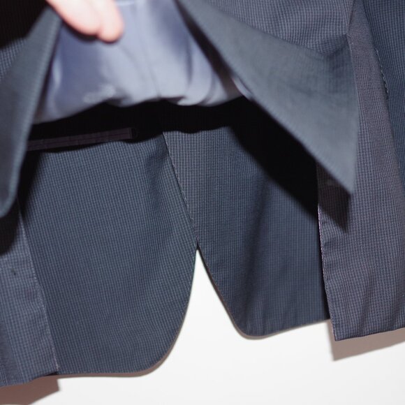 Bartorelli Napoli Classic blue checks Wool  Men's Blazer Italy size 48 - Picture 6 of 9